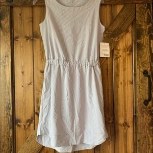 NWT Athleta Astra dress in navy stripe